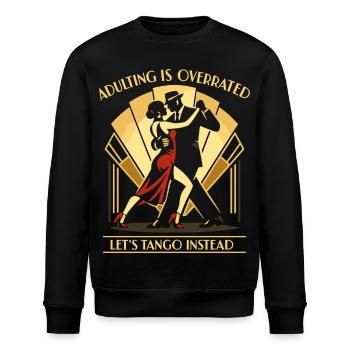 Tango Argentino Ballroom Dance Gift - Stanley/Stella ROLLER Unisex Organic Sweatshirt - black - Front - Nik (191cm)