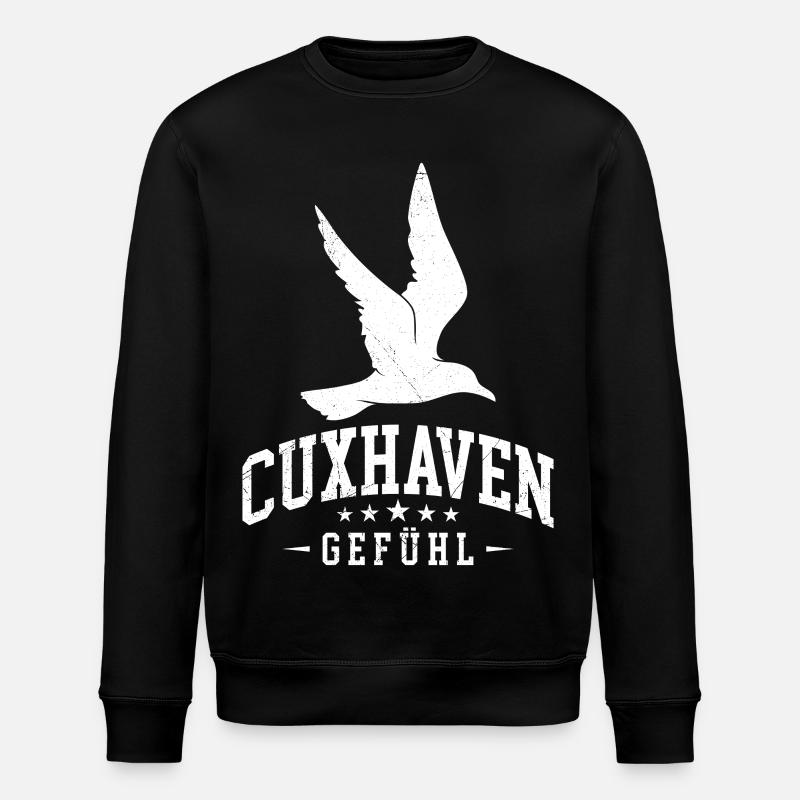 Cuxhaven CUXHAVEN FEELING Funny - Stanley/Stella ROLLER Unisex Organic Sweatshirt - black
