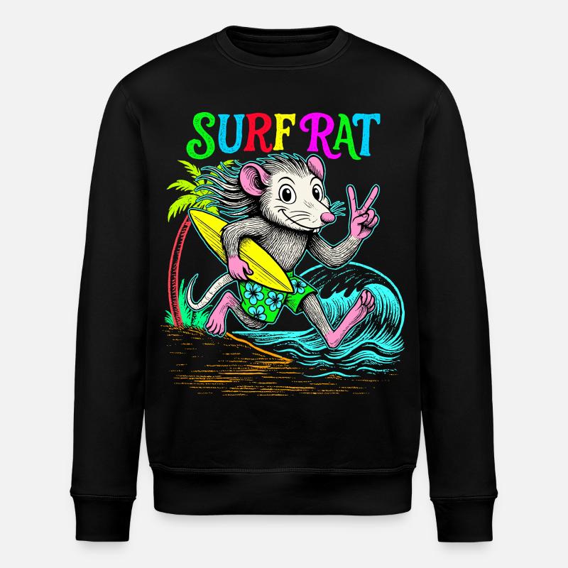 Surf Rat Surfing - Stanley/Stella Unisex Bio-Sweatshirt ROLLER - Schwarz