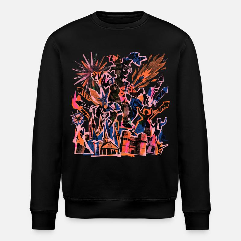 Fallas De Valencia Risographie - Stanley/Stella ROLLER Unisex Organic Sweatshirt - black