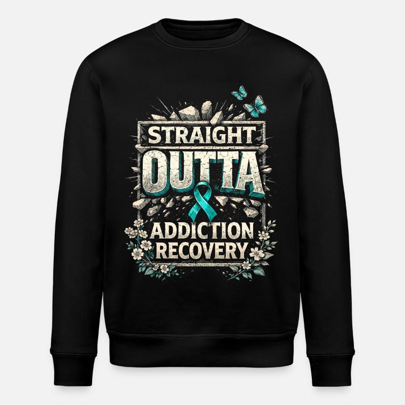 Detoxification Withdrawal Addicted - Stanley/Stella ROLLER Unisex Organic Sweatshirt - black