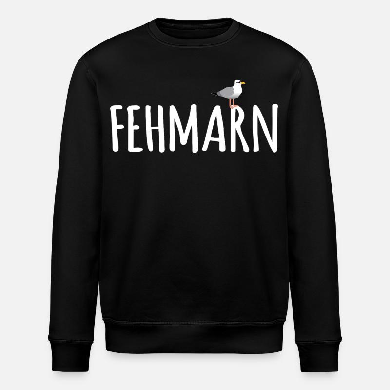 Fehmarn Seagull - Stanley/Stella ROLLER Unisex Organic Sweatshirt - black
