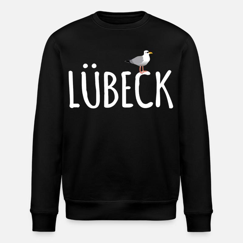 Lübeck Möwe - Stanley/Stella Unisex Bio-Sweatshirt ROLLER - Schwarz