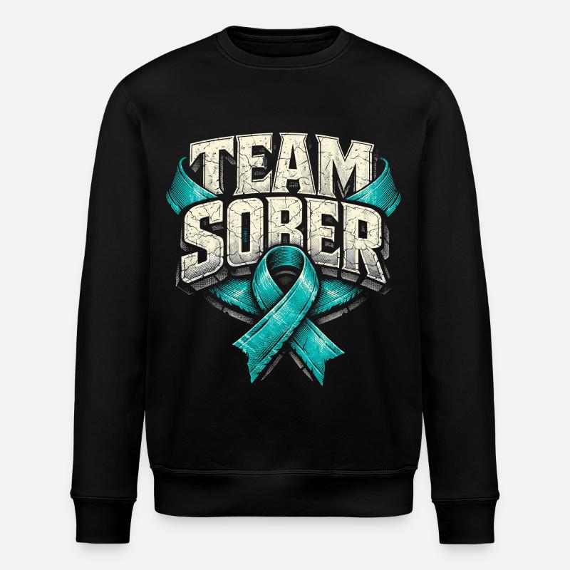 Detoxification Withdrawal Addicted Team Sober - Stanley/Stella ROLLER Unisex Organic Sweatshirt - black