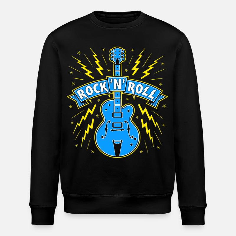 Guitare Rock 'n' Roll Bannière - Sweat bio ROLLER Stanley/Stella Unisexe - noir