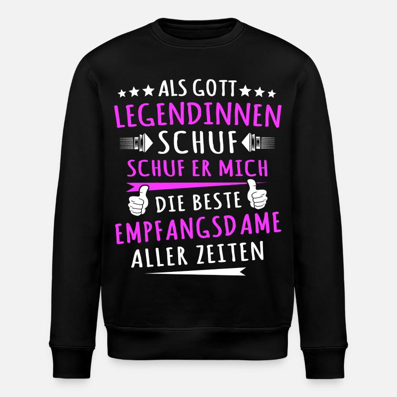 Empfangsdame Sprüche - Stanley/Stella Unisex Bio-Sweatshirt ROLLER - Schwarz