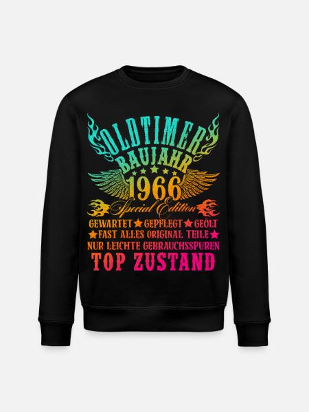60e verjaardag 60 jaar Versiering 1965 Cadeau Grappig - Stanley/Stella Uniseks bio-sweatshirt ROLLER - zwart