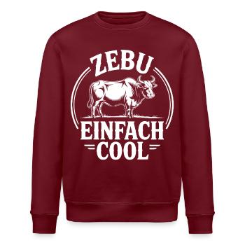 Zebu Einfach Cool - Stanley/Stella Unisex Bio-Sweatshirt ROLLER - Burgunderrot - Vorne - Nik (191cm)