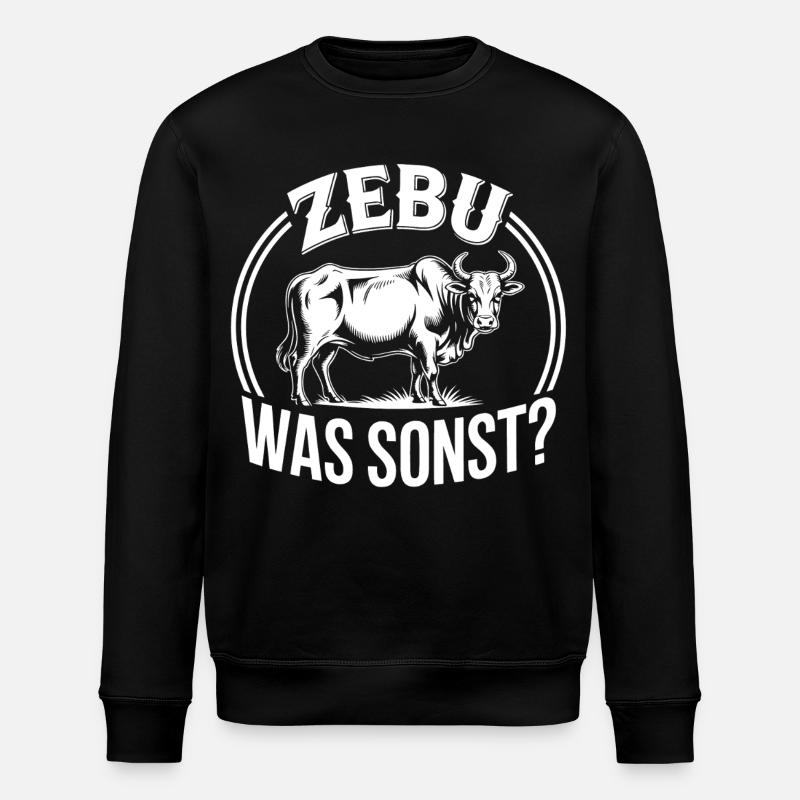 Zebu Hvad ellers? Grafik - Stanley/Stella økologisk unisex-sweatshirt ROLLER - sort