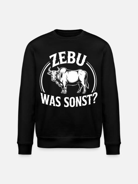 Zebu What Else Retro Logo - Stanley/Stella ROLLER Unisex Organic Sweatshirt - black