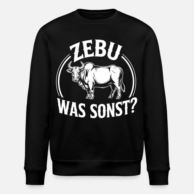 Zebu What Else Retro Logo - Stanley/Stella ROLLER Unisex Organic Sweatshirt - black