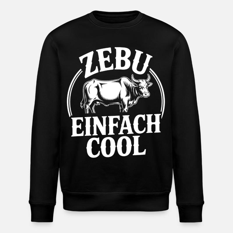 Zebu Simply Cool Logo - Stanley/Stella ROLLER Unisex Organic Sweatshirt - black