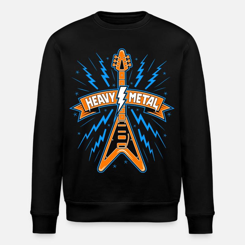 Heavy Metal Banner avec guitare - Sweat bio ROLLER Stanley/Stella Unisexe - noir