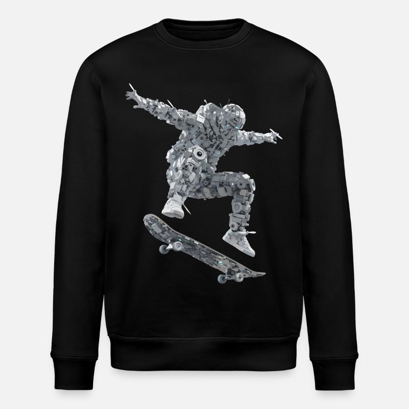 Robot à roulettes - Sweat bio ROLLER Stanley/Stella Unisexe - noir