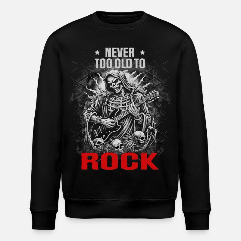 Never too old to Rock - Stanley/Stella Unisex Bio-Sweatshirt ROLLER - Schwarz