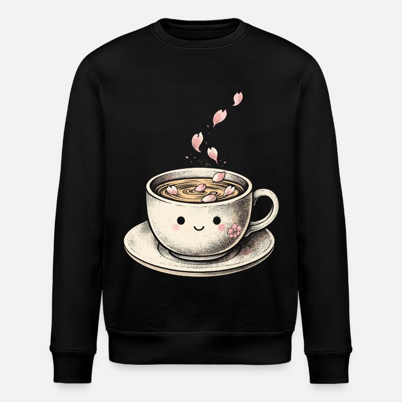 Kirsebærblomst Sakura Kirsebærblomst - Stanley/Stella økologisk unisex-sweatshirt ROLLER - sort