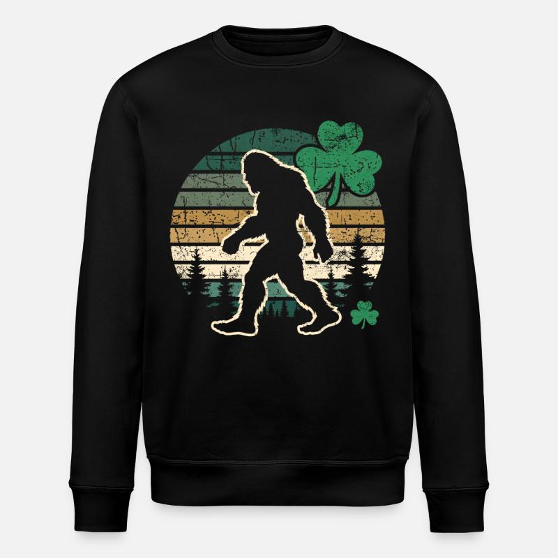 Big Foot St. Patricks Day - Stanley/Stella Unisex Bio-Sweatshirt ROLLER - Schwarz
