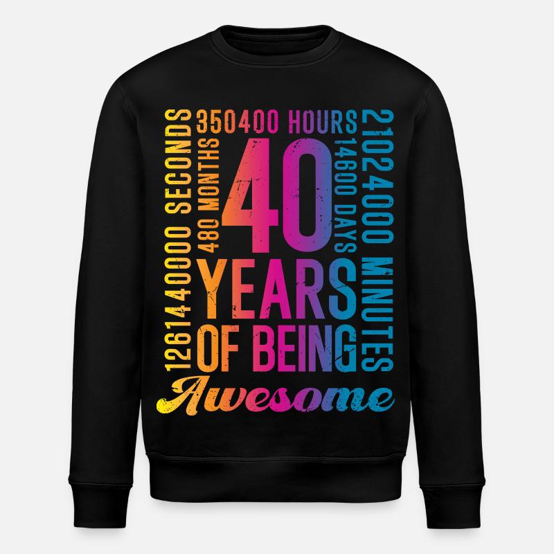 40 ans 40 ans - Sweat bio ROLLER Stanley/Stella Unisexe - noir