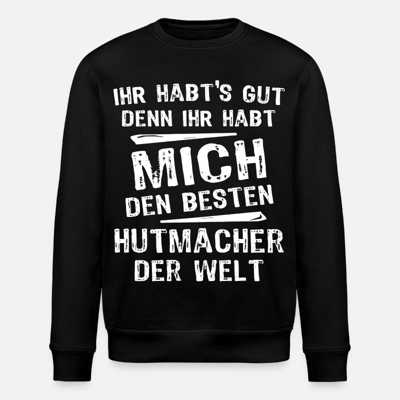 Hutmacher - Stanley/Stella Unisex Bio-Sweatshirt ROLLER - Schwarz