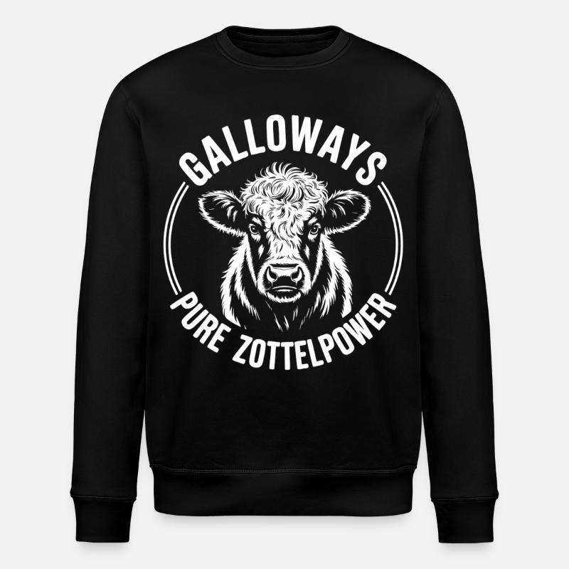 Galloway Rind Kopf - Stanley/Stella Unisex Bio-Sweatshirt ROLLER - Schwarz