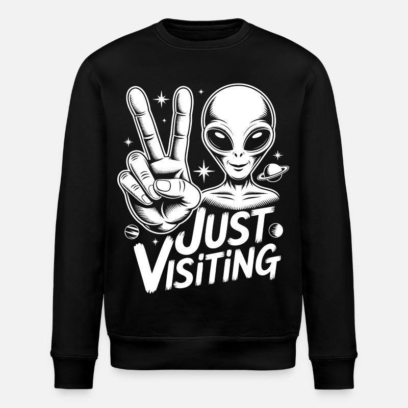 Alien Peace Visitor - Stanley/Stella Unisex Bio-Sweatshirt ROLLER - Schwarz