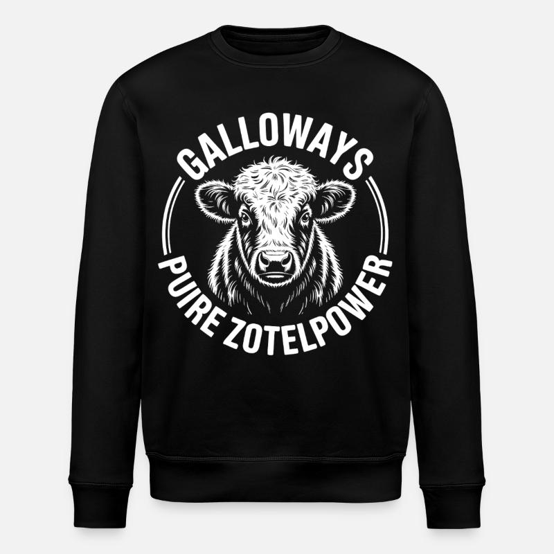 Tête de bœuf de Galloway - Sweat bio ROLLER Stanley/Stella Unisexe - noir