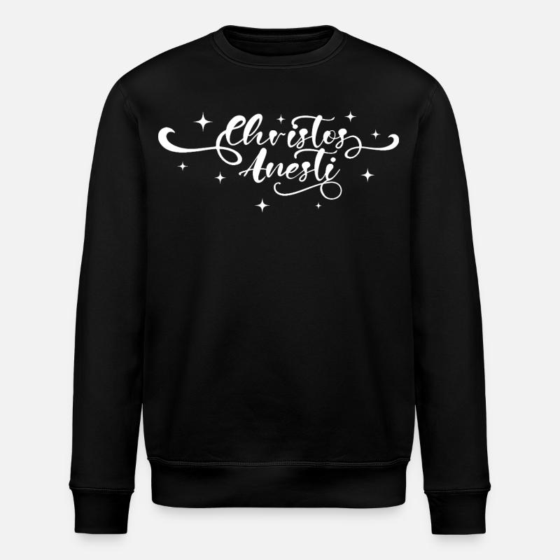 Christos Anesti Pascha Orthodox Easter - Stanley/Stella ROLLER Unisex Organic Sweatshirt - black