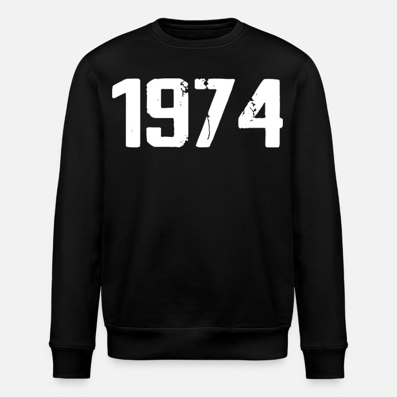 1974 - Awesome since 1974 - Stanley/Stella ROLLER Unisex Organic Sweatshirt - black
