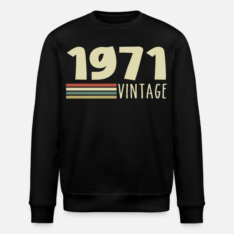 1971-Jubiläum-1971-retro-1971 - Stanley/Stella Unisex Bio-Sweatshirt ROLLER - Schwarz
