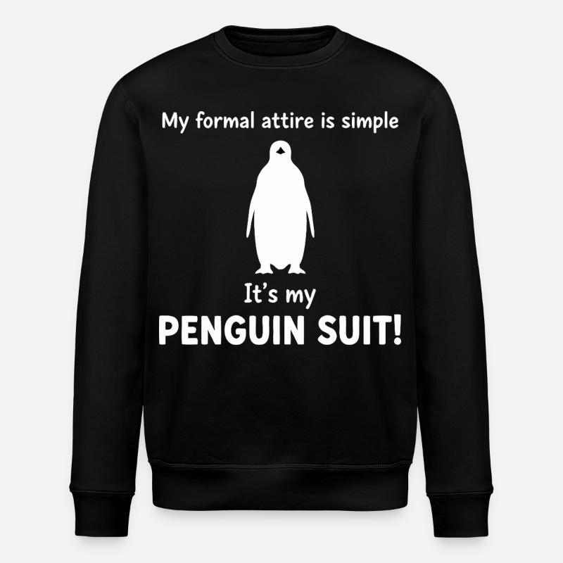 Funny Penguin Suit Costume - Stanley/Stella ROLLER Unisex Organic Sweatshirt - black