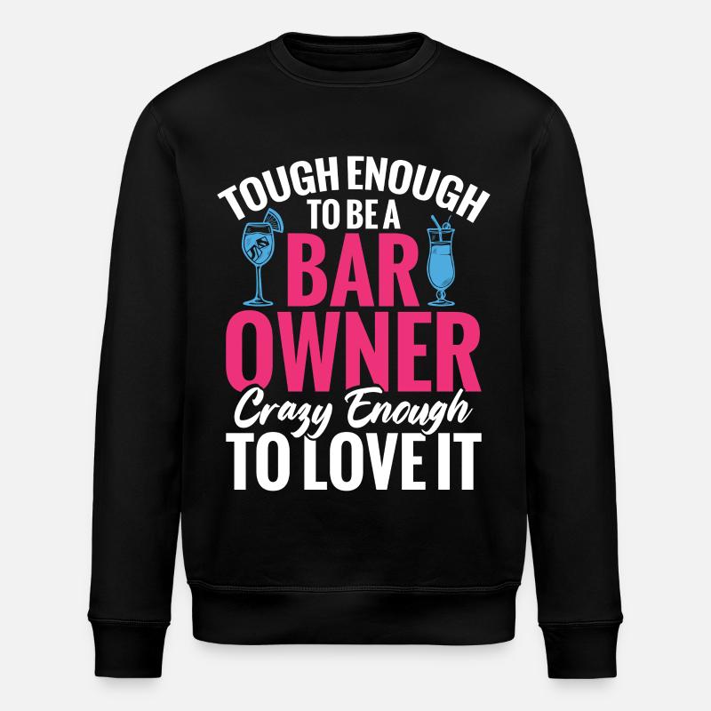 Barbesitzer Barkeeper Cocktailgläser Bardame - Stanley/Stella Unisex Bio-Sweatshirt ROLLER - Schwarz