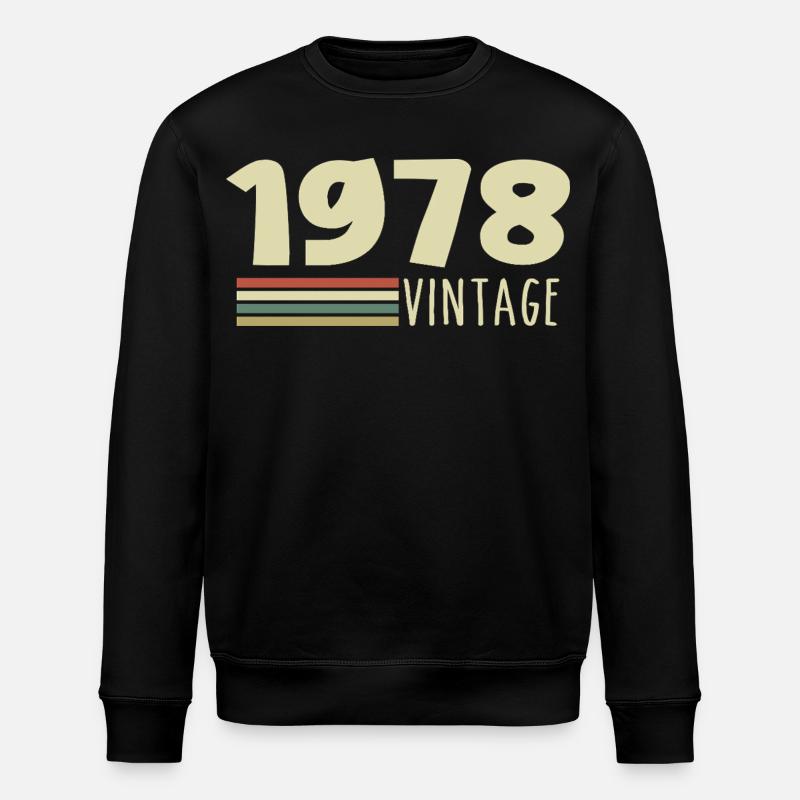1978-Jubiläum-1978-retro-1978 - Stanley/Stella Unisex Bio-Sweatshirt ROLLER - Schwarz