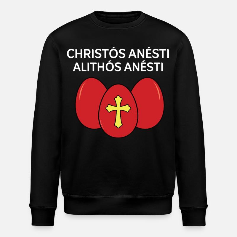Christos Anesti Alithos Anesti Pâques grecques - Sweat bio ROLLER Stanley/Stella Unisexe - noir