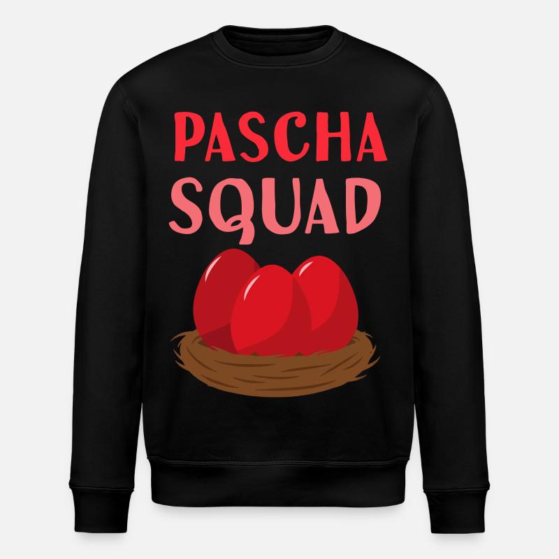 Griechische Oster-Pascha-Staffel Orthodoxe Ostern - Stanley/Stella Unisex Bio-Sweatshirt ROLLER - Schwarz