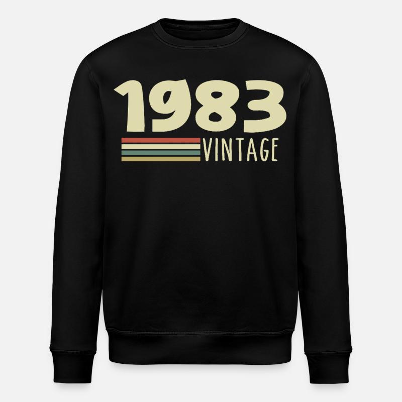 1983-Jubiläum-1983-retro-1983 - Stanley/Stella Unisex Bio-Sweatshirt ROLLER - Schwarz
