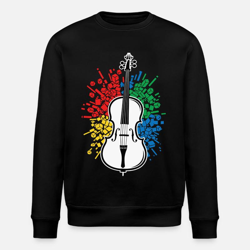Cello Spieler Musik Abstract - Stanley/Stella Unisex Bio-Sweatshirt ROLLER - Schwarz