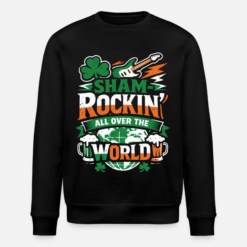 ShamRockin partout dans le monde - Sweat bio ROLLER Stanley/Stella Unisexe - noir