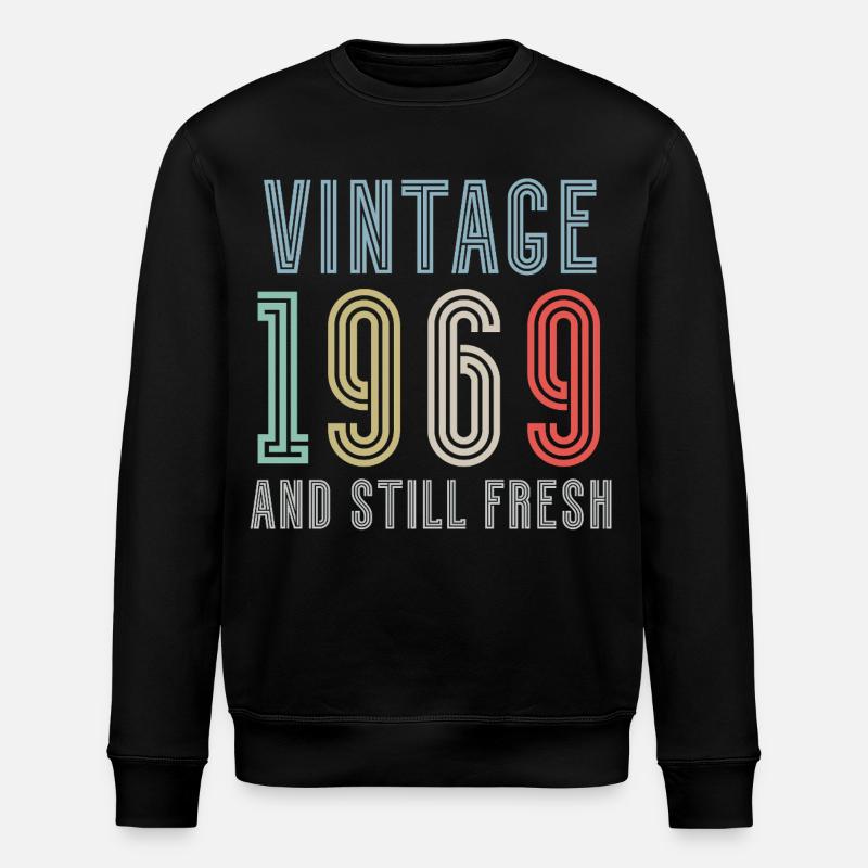 Millésime 1969 - Sweat bio ROLLER Stanley/Stella Unisexe - noir
