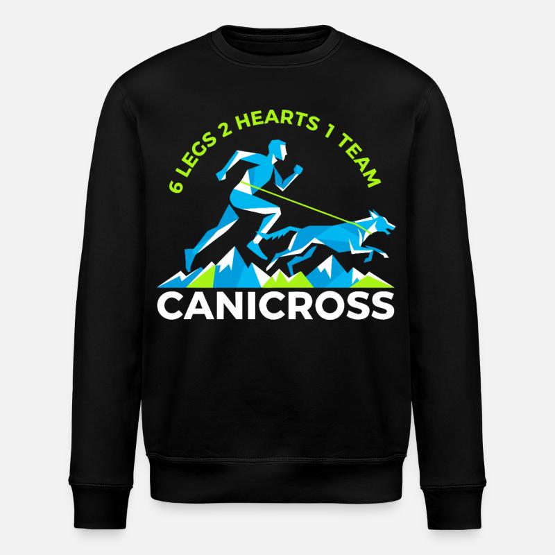 Canicross 6 Beine Team - Stanley/Stella Unisex Bio-Sweatshirt ROLLER - Schwarz