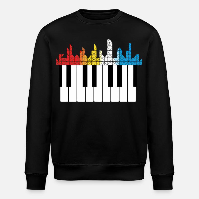 Klavier Piano Musiker Geschenk - Stanley/Stella Unisex Bio-Sweatshirt ROLLER - Schwarz