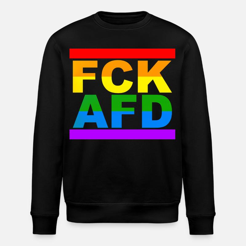 FCK AFD - Stanley/Stella Unisex Bio-Sweatshirt ROLLER - Schwarz