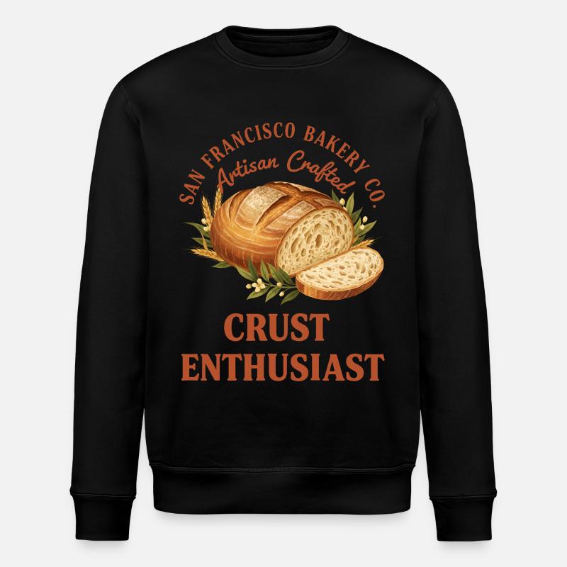 Sourdough Bread Baking Sourdough Starter Crust - Stanley/Stella ROLLER Unisex Organic Sweatshirt - black