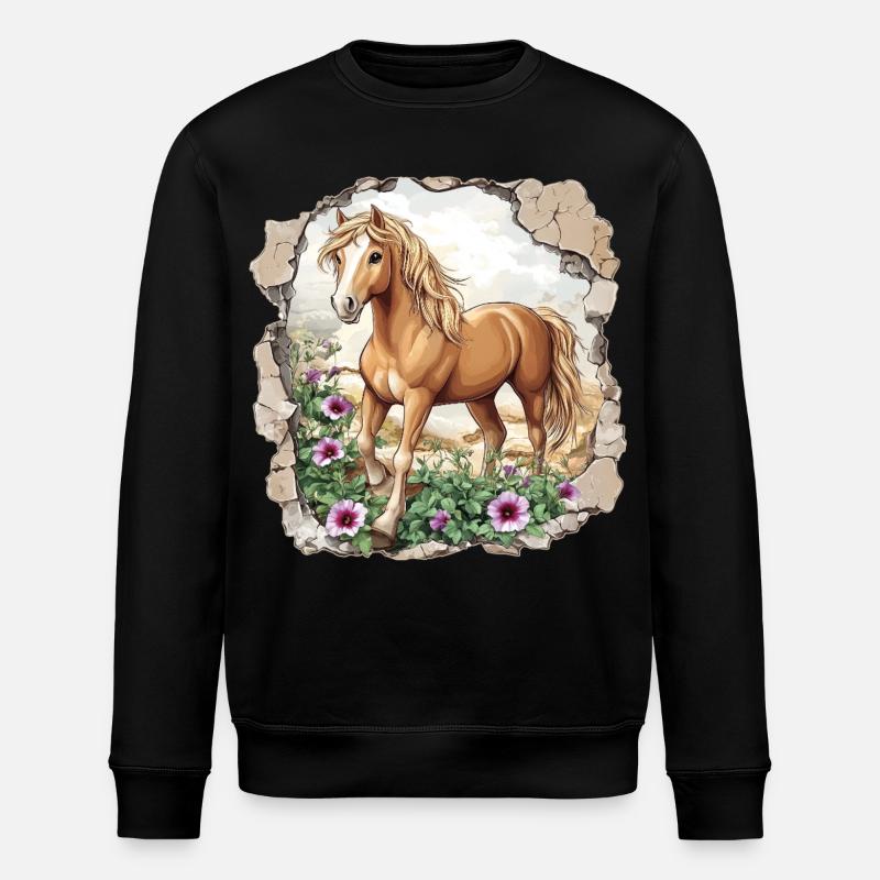 Cheval - Sweat bio ROLLER Stanley/Stella Unisexe - noir