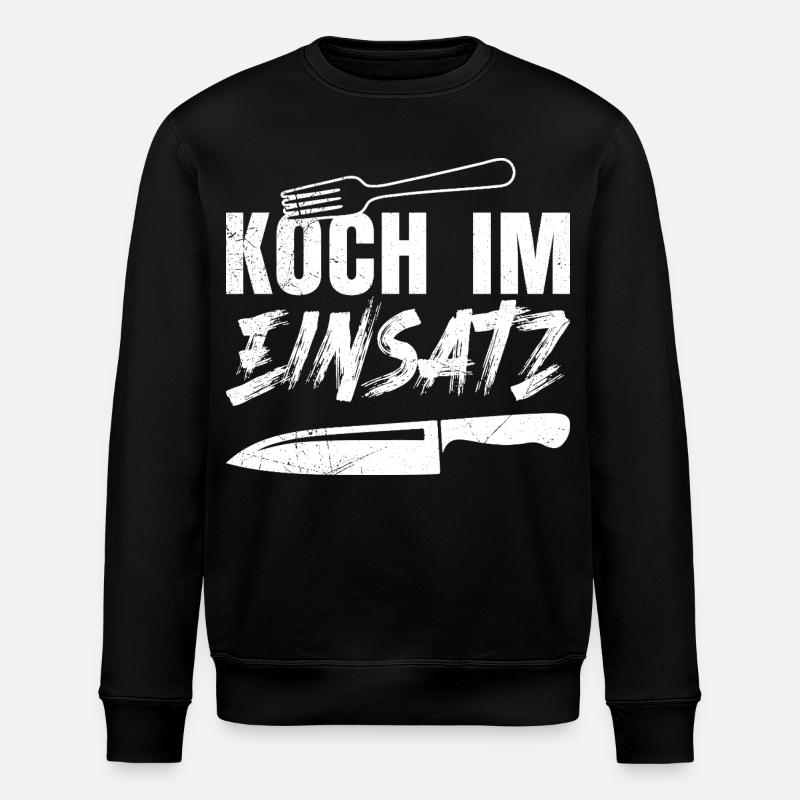 Küchenchef KOCH IM EINSATZ Lustiges - Stanley/Stella Unisex Bio-Sweatshirt ROLLER - Schwarz