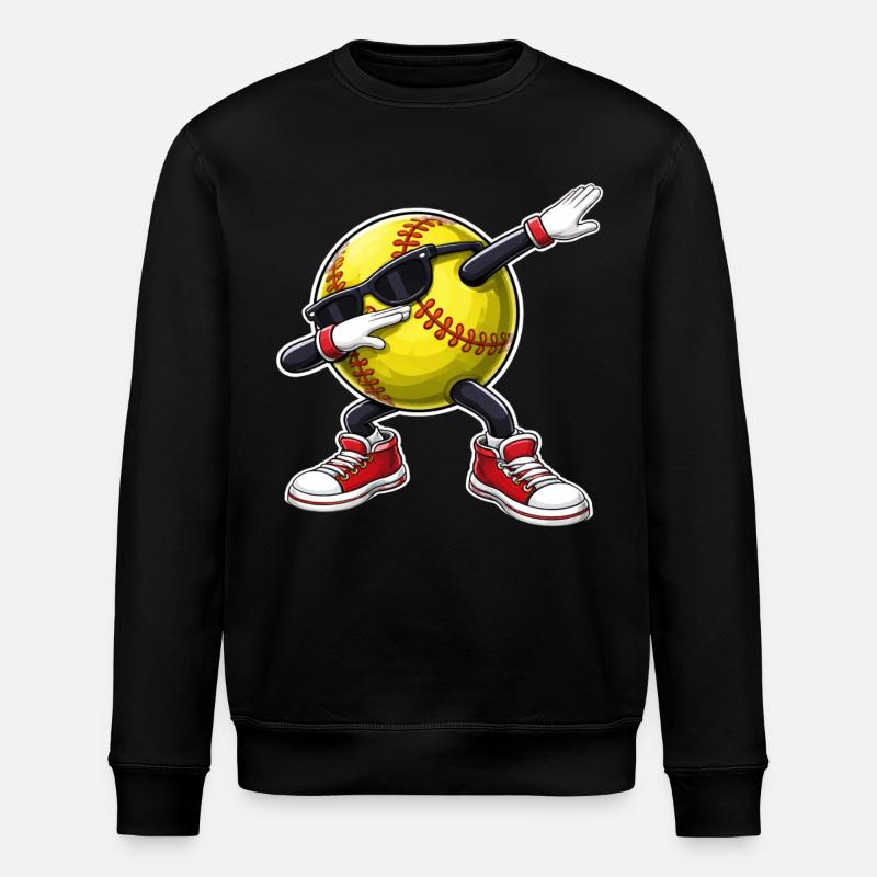 Softball Dabbing - Stanley/Stella Unisex Bio-Sweatshirt ROLLER - Schwarz