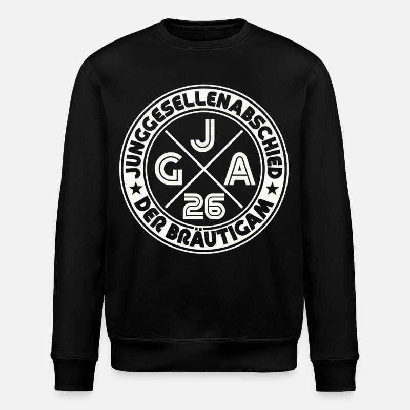 Der Bräutigam JGA 2026 Junggesellenabschied - Stanley/Stella Unisex Bio-Sweatshirt ROLLER - Schwarz