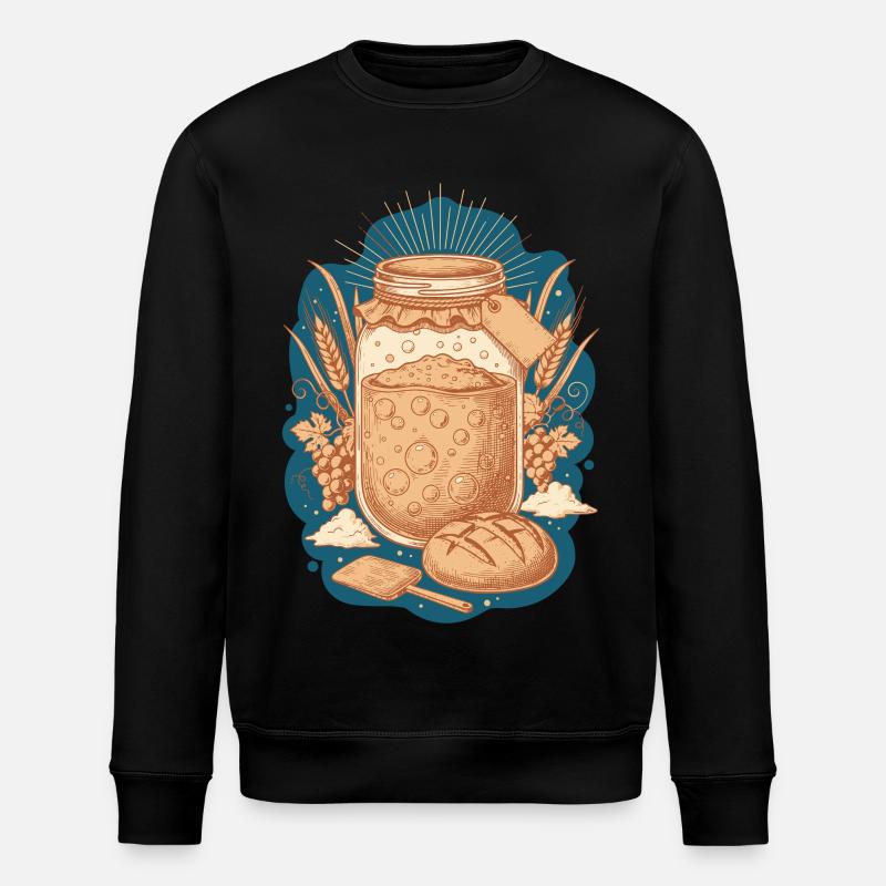 Sourdough Bread Baking Baker Sourdough Starter - Stanley/Stella ROLLER Unisex Organic Sweatshirt - black