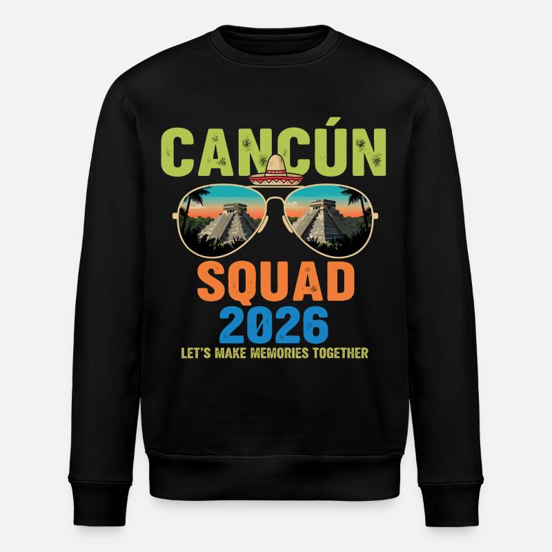 Cancun Squad 2026 Urlaub - Stanley/Stella Unisex Bio-Sweatshirt ROLLER - Schwarz