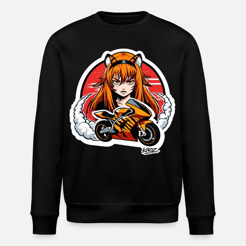 Cavalier de tigre À moto - Sweat bio ROLLER Stanley/Stella Unisexe - noir
