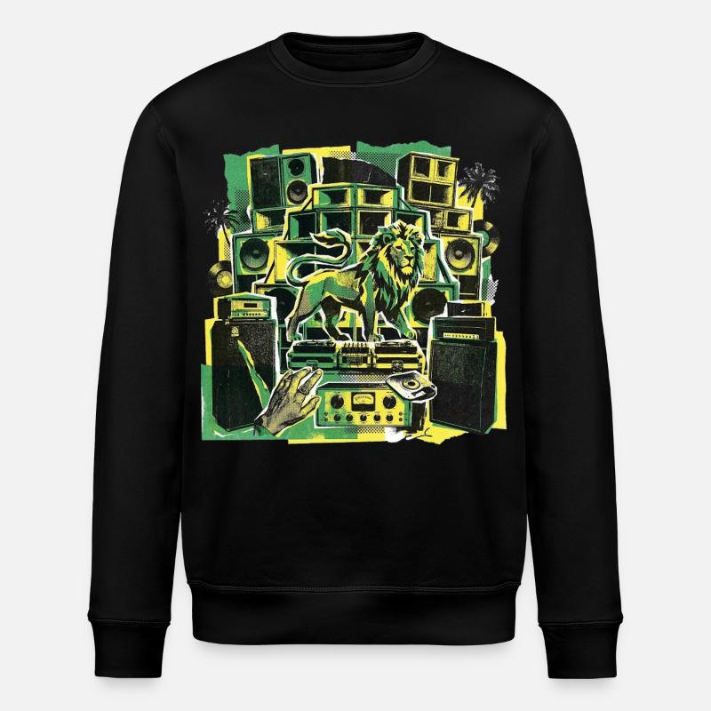 Roots Dub Reggae Soundsystem - Stanley/Stella ROLLER Unisex Organic Sweatshirt - black